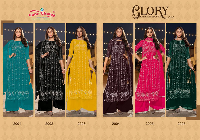 Your Choice Glory Vol 2 Georgette Heavy Embroidery Partywear Kurti