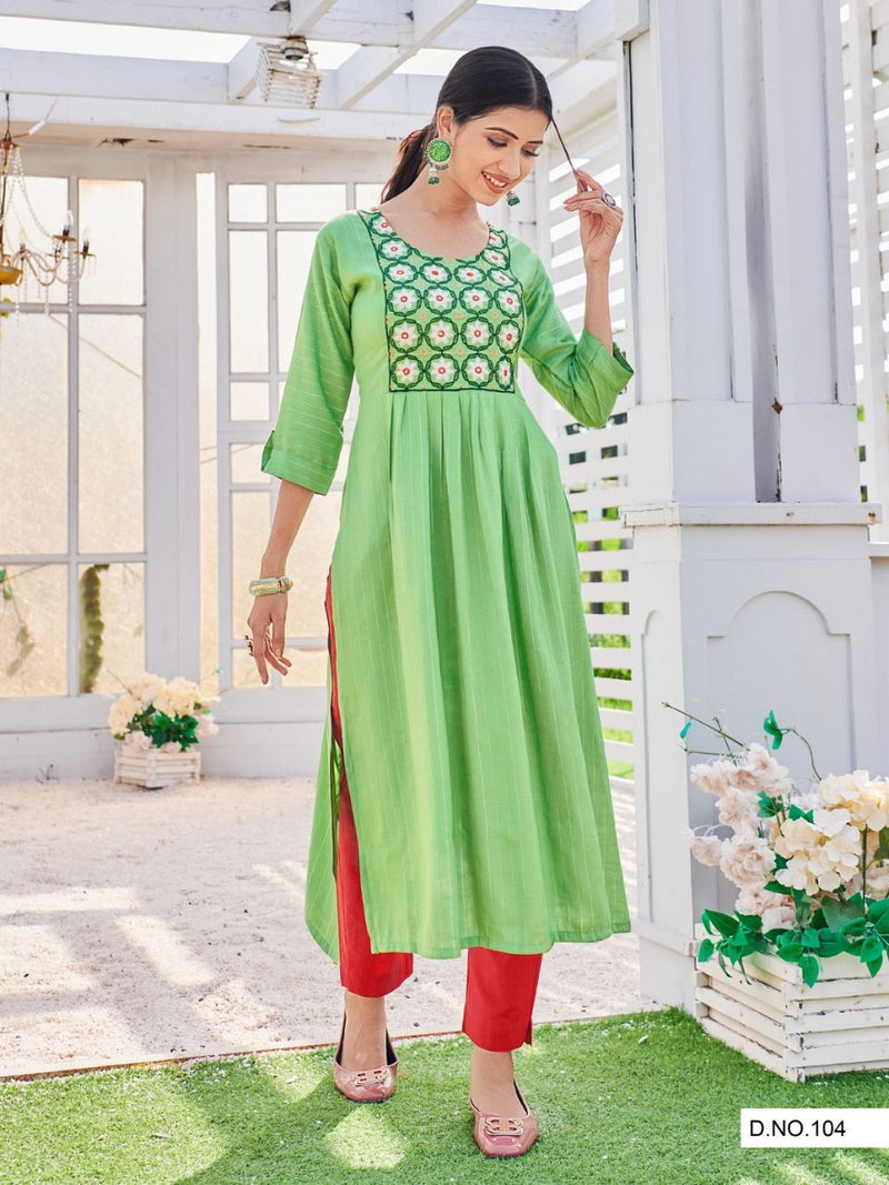 MF Golden Dairies Vol 2 Rayon Straight Cut Fancy Wear Kurtis