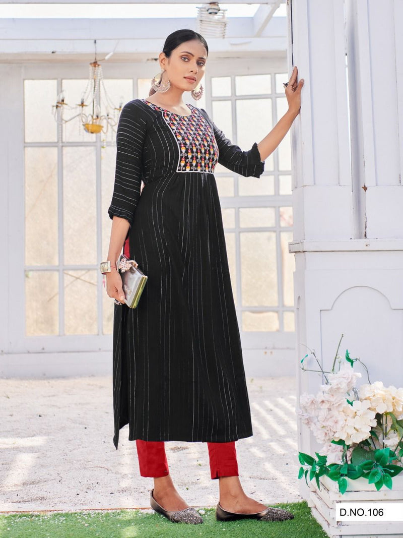 MF Golden Dairies Vol 2 Rayon Straight Cut Fancy Wear Kurtis