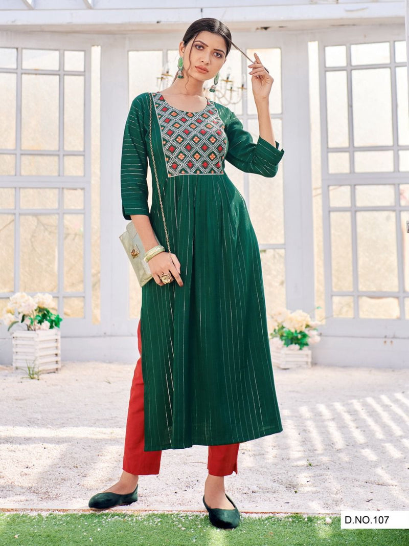 MF Golden Dairies Vol 2 Rayon Straight Cut Fancy Wear Kurtis