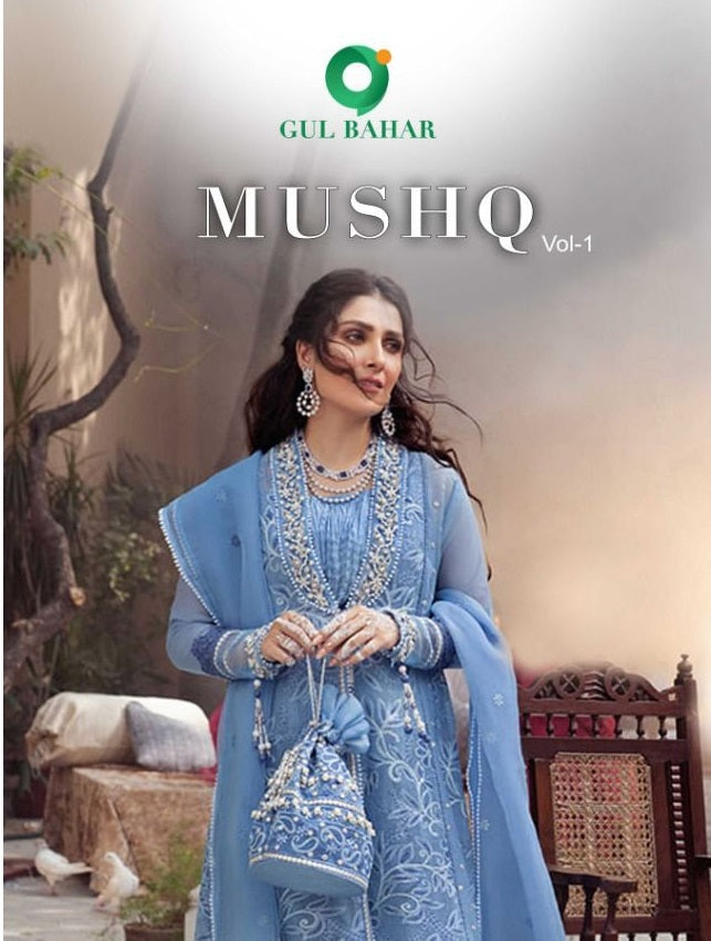 Gul Bahar Mushq Vol 1 Butterfly Net Heavy Embroidery Work Salwar Suit