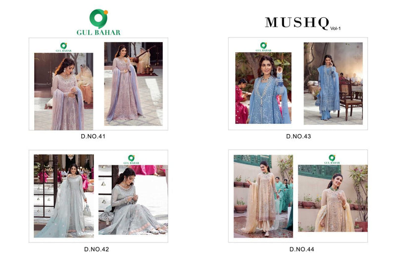 Gul Bahar Mushq Vol 1 Butterfly Net Heavy Embroidery Work Salwar Suit