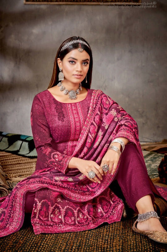 Fyra Gulbahar Pashmina With Beautiful Fancy Work Stylish Designer Casual Wear Salwar Kameez