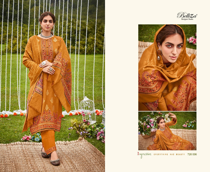 Belliza Gulbano Pashmina With Fancy Work Stylish Designer Casual Wear Attractive Look Salwar Kameem