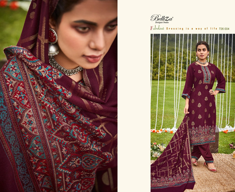 Belliza Gulbano Pashmina With Fancy Work Stylish Designer Casual Wear Attractive Look Salwar Kameem