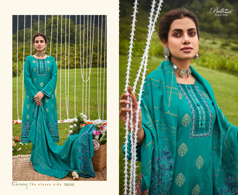 Belliza Gulbano Pashmina With Fancy Work Stylish Designer Casual Wear Attractive Look Salwar Kameem