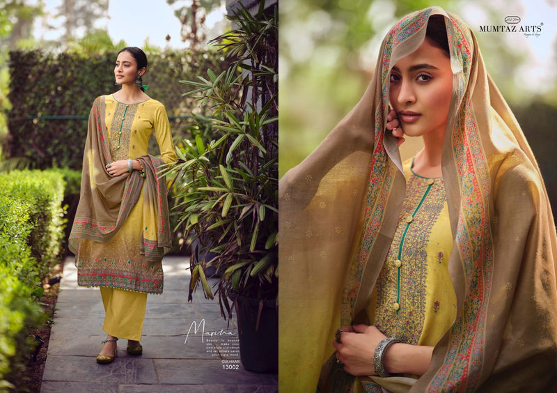 Mumtaz Arts Gulhaar Lawn Cotton Digital Printed Party Wear Salwar Suits With Embroidery Work