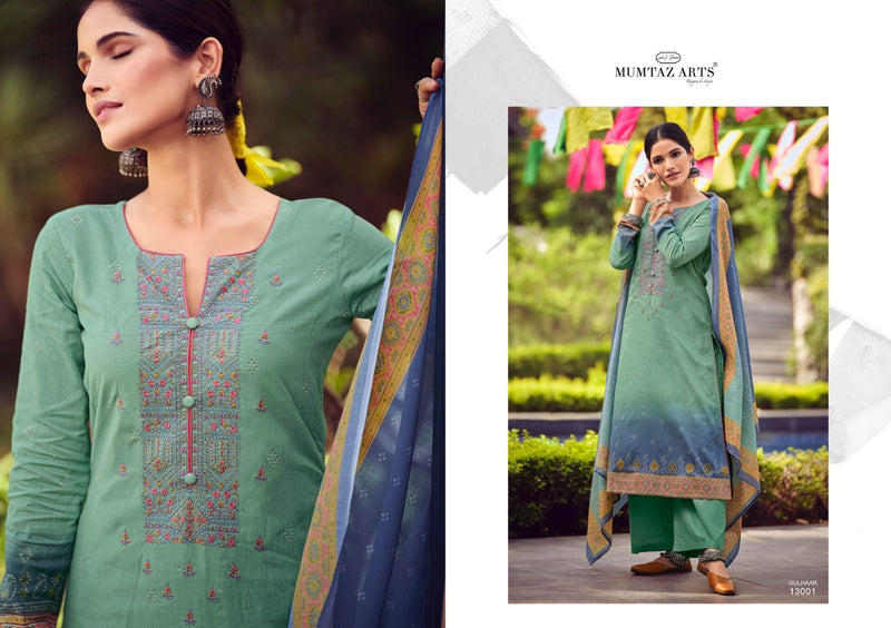 Mumtaz Arts Gulhaar Lawn Cotton Digital Printed Party Wear Salwar Suits With Embroidery Work