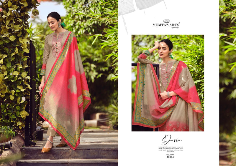 Mumtaz Arts Gulhaar Lawn Cotton Digital Printed Party Wear Salwar Suits With Embroidery Work