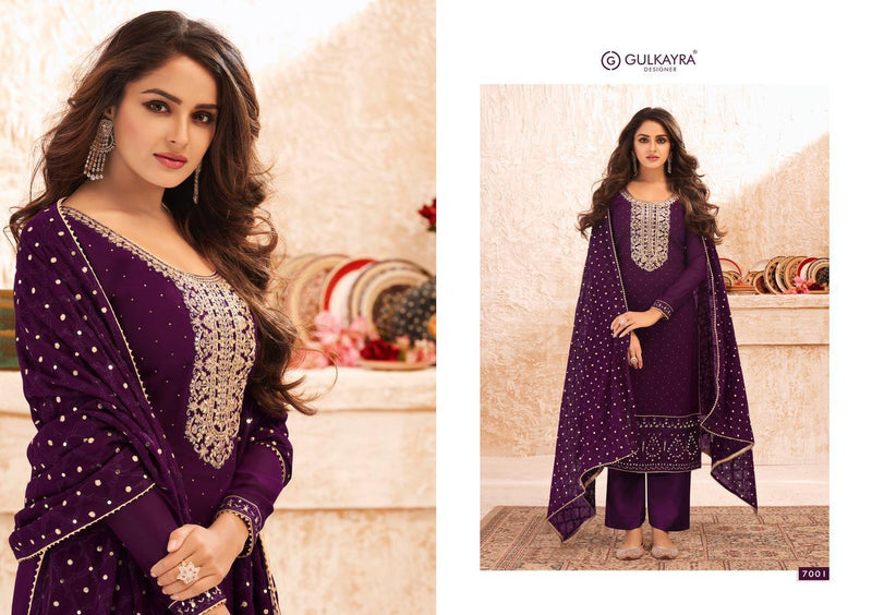 Gulkayra Designer Nazmin Real Georgette With Embroidery Pakistani Style Wedding Wear Salwar Suits