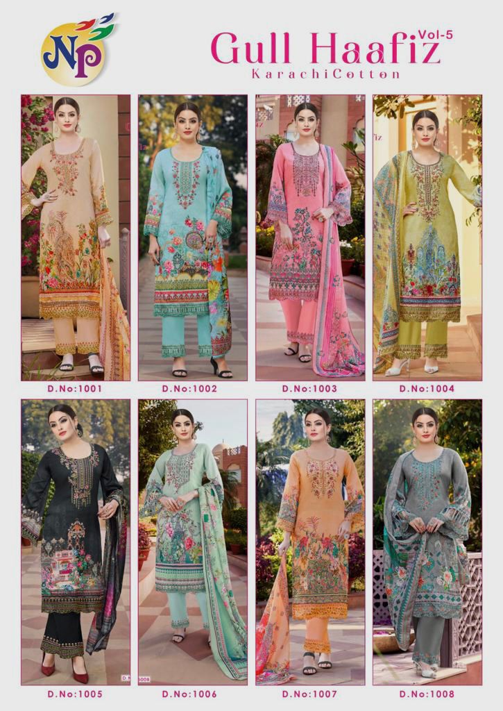 Nand Gopal Gull Haafiz Vol 5 Heavy Pure Cotton Karachi Printed Designer Salwar Kameez