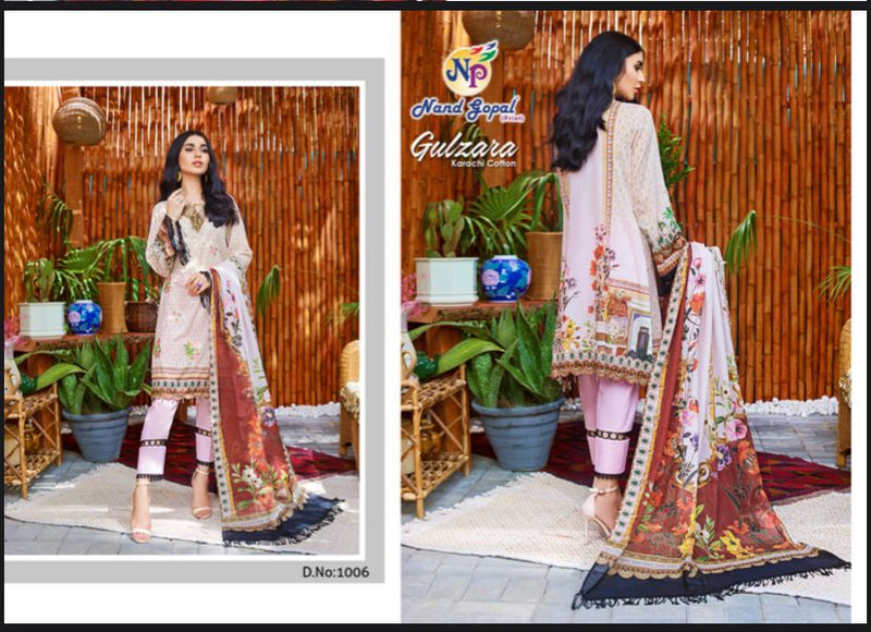 Nand Gopal Gull Zara Karachi Style Cotton Fancy Salwar Suits