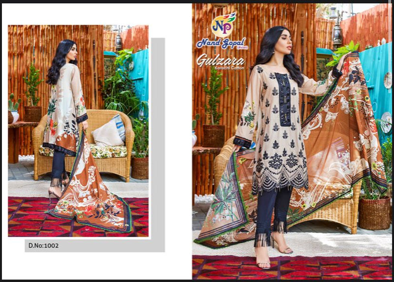 Nand Gopal Gull Zara Karachi Style Cotton Fancy Salwar Suits