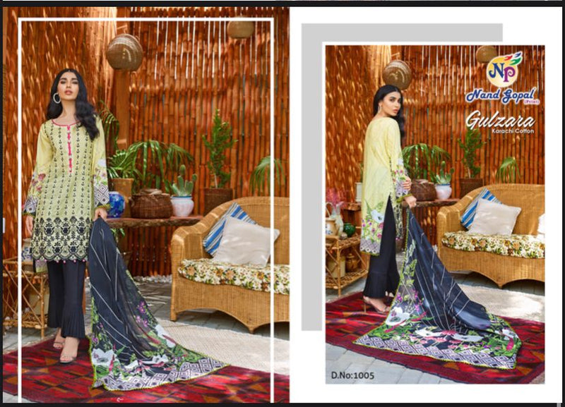 Nand Gopal Gull Zara Karachi Style Cotton Fancy Salwar Suits