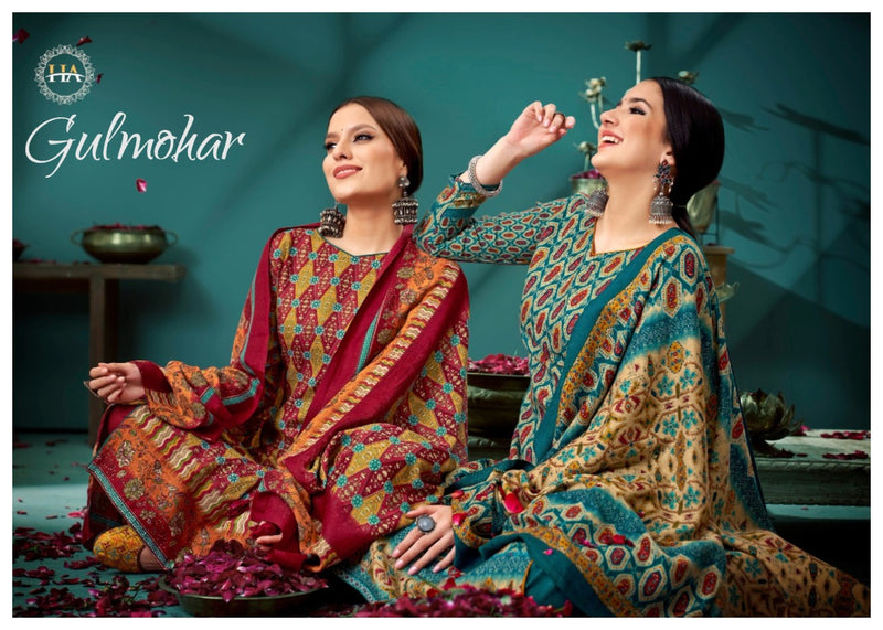 Hasrshit Gulmohar Pashmina With Fancy Embroidery Work Stylish Designer Festive Wear Salwar Suit