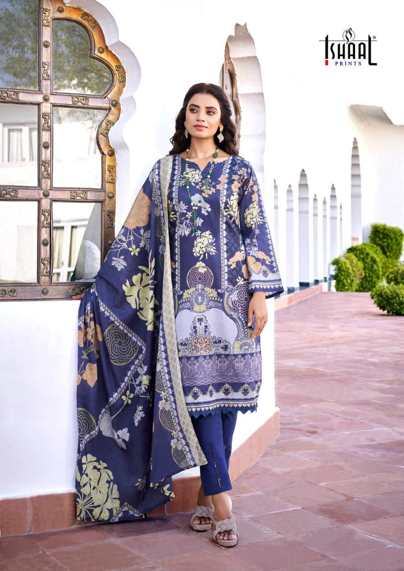 Ishaal Gulmohar Vol 24 Lawn Cotton With Printed Work Stylish Designer Festive Wear Salwar Kameez