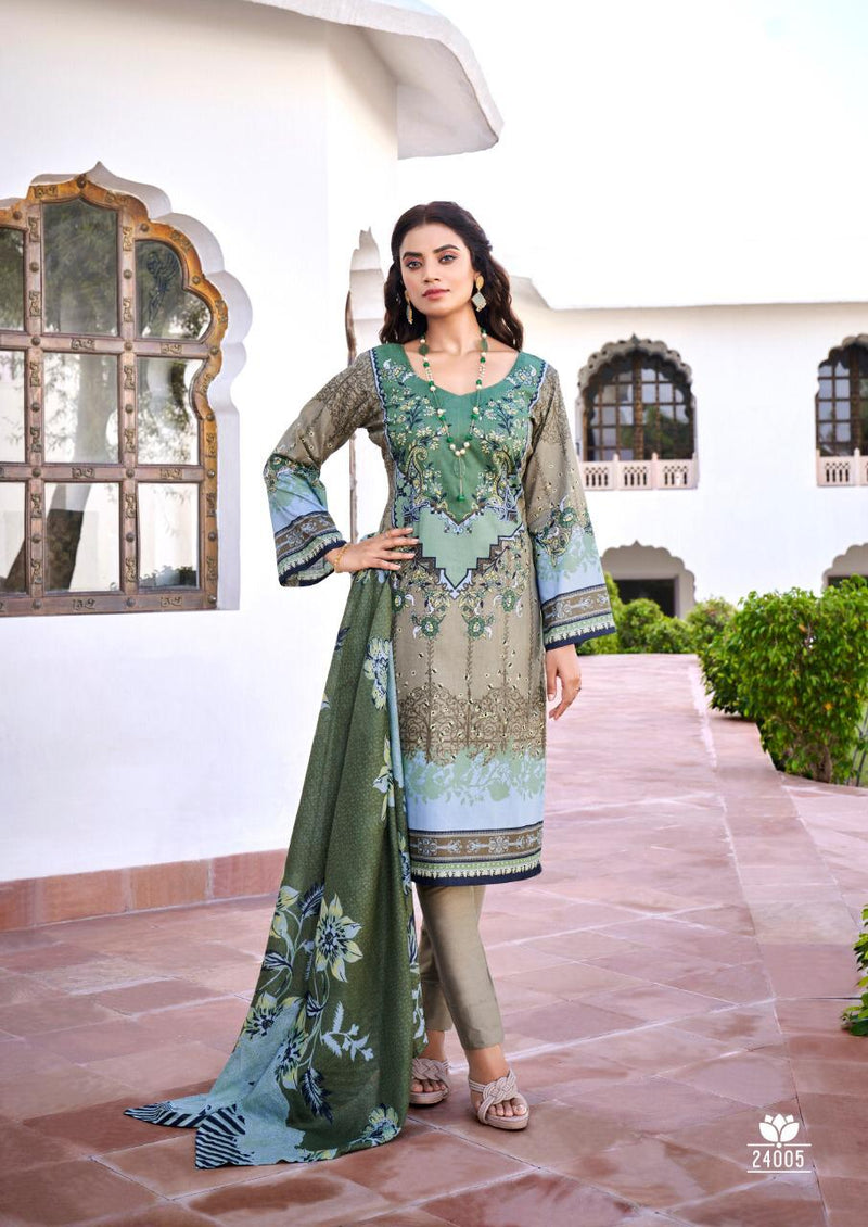 Ishaal Gulmohar Vol 24 Lawn Cotton With Printed Work Stylish Designer Festive Wear Salwar Kameez