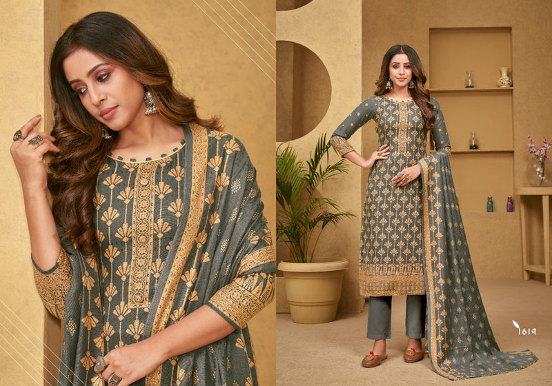Bipson Gulnaar Pashmina With Printed Work Stylish Designer Casual Wear Salwar Kameez