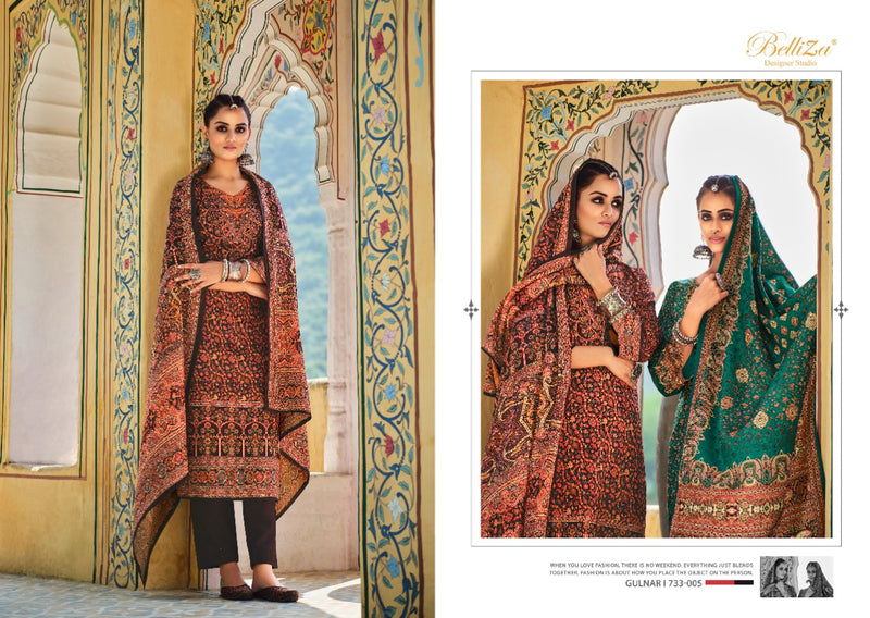 Belliza Gulnar Pashmina With Beautiful Heavy Embroidery Work Stylish Designer Party Wear Salwar Kameez