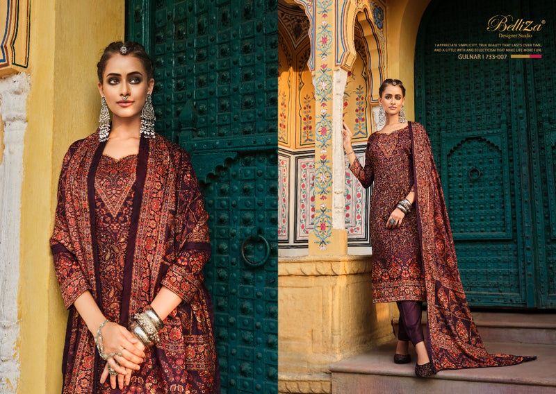 Belliza Gulnar Pashmina With Beautiful Heavy Embroidery Work Stylish Designer Party Wear Salwar Kameez