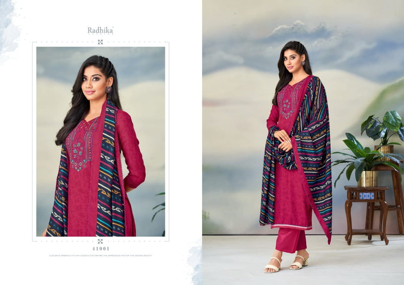 Radhika Fashion Gulnaz Pashmina With Fancy Embroidery Work Stylish Designer Fancy Salwar Kameez