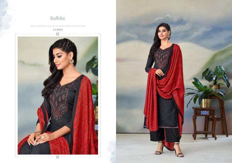 Radhika Fashion Gulnaz Pashmina With Fancy Embroidery Work Stylish Designer Fancy Salwar Kameez