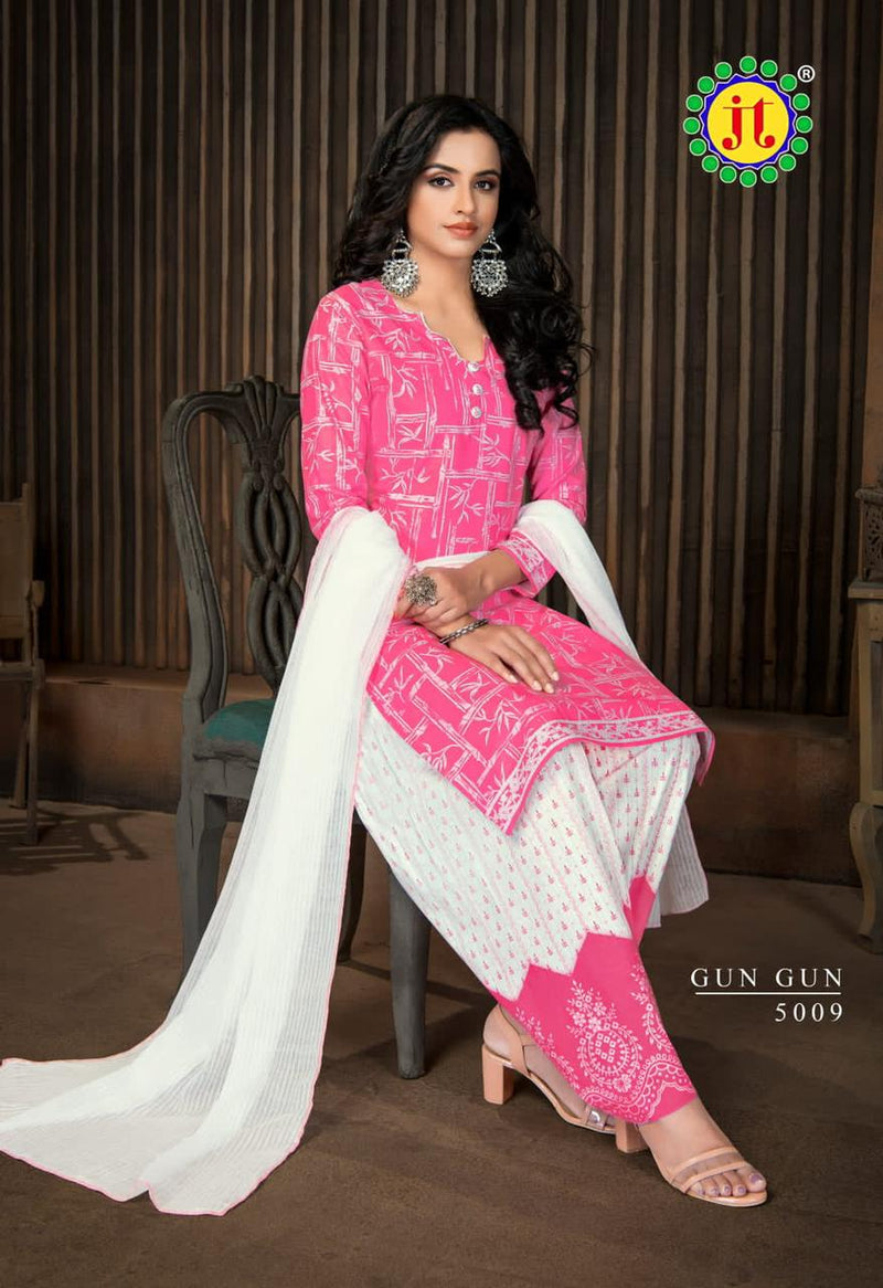 Jt Gun Gun Vol 5 Cotton Fancy Printed Festive Wear Salwar Kameez