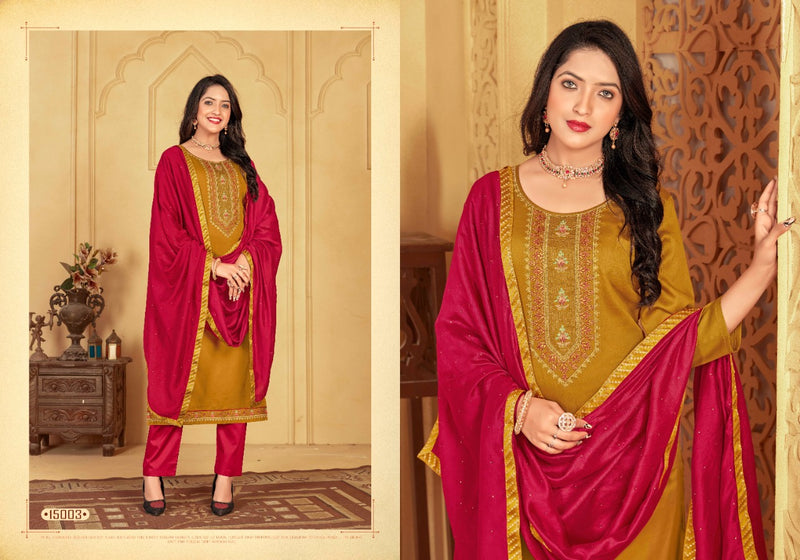 Panch Gunjita Silk With Swarovski Diamond Work Stylish Designer Festive Wear Salwar Kameez