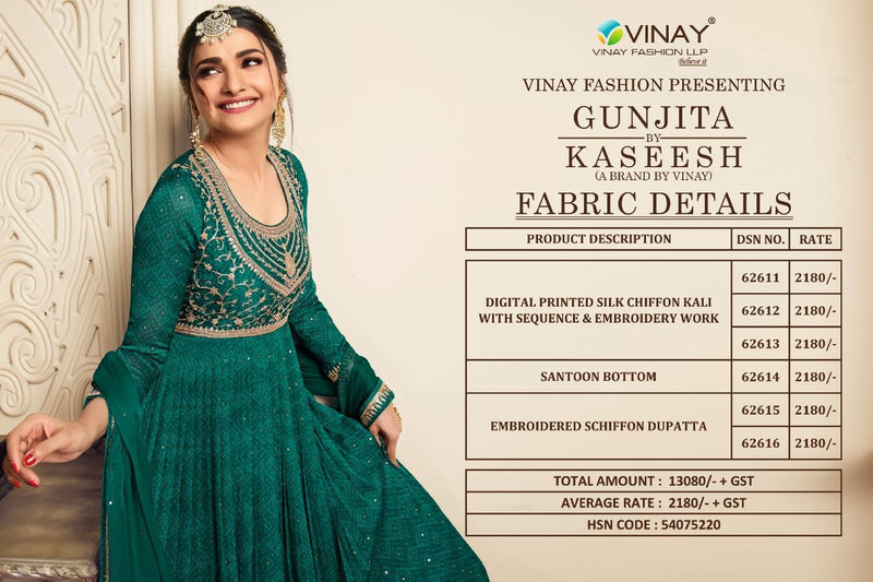 Vinay Fashion Gunjita Georgette With Heavy Beautiful Embroidery Work Stylish Designer Festive Wear Salwar Suit