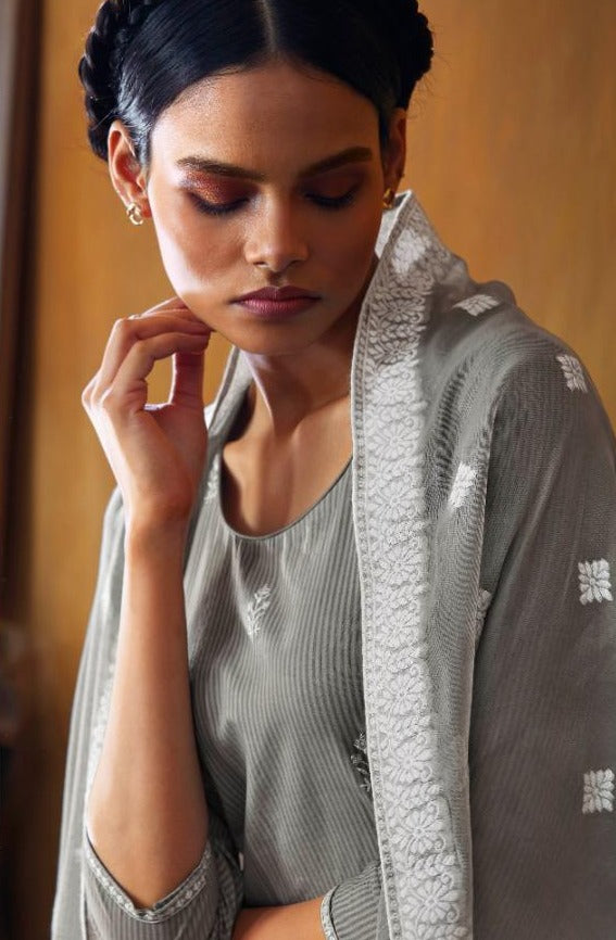 Ganga Fashion Ekiya Nuwa C 0579 Cotton Jacquard Embroidery Work Salwar Kameez