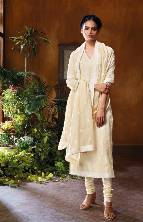 Ganga Fashion Ekiya Nuwa C 0580 Cotton Jacquard Embroidery Work Casual Wear Salwar Kameez