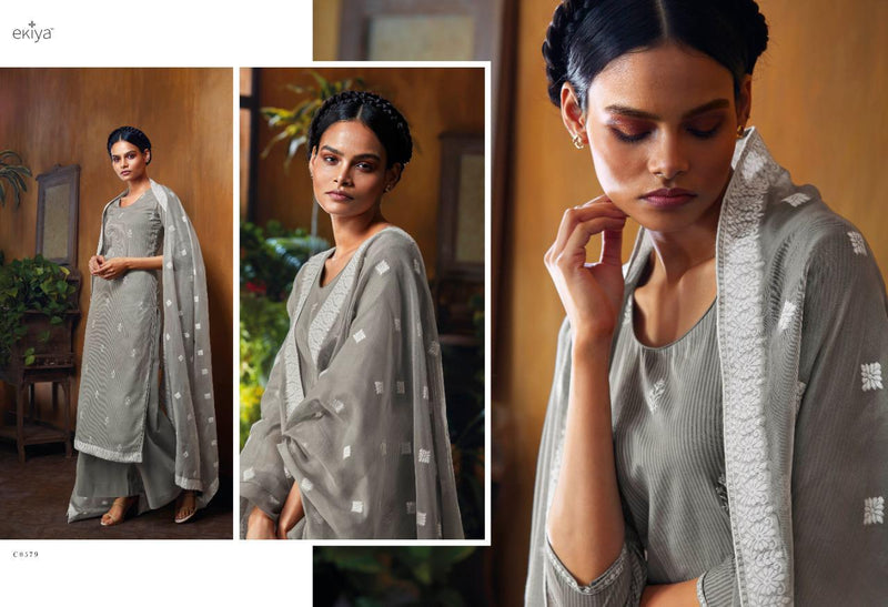 Ganga Fashion Ekiya Nuwa Cotton Jacquard Embroidery Work Salwar Kameez