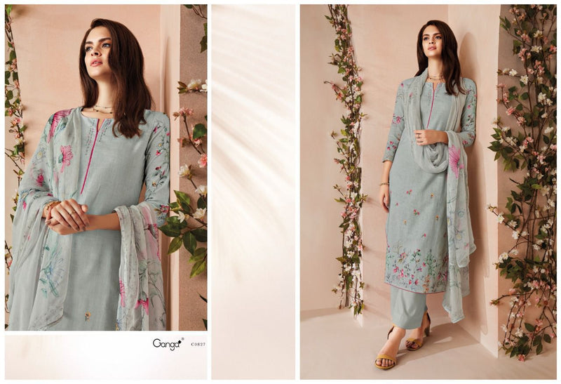 Ganga Woolen Pashmina Winter Suit Dress Material for Women – Stilento