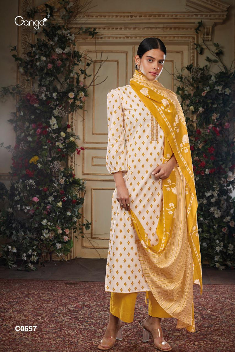 Ganga Suits Molly Ash 6291 Cotton Printed Gorgeous Look Casual Wear Fancy Salwar Kameez