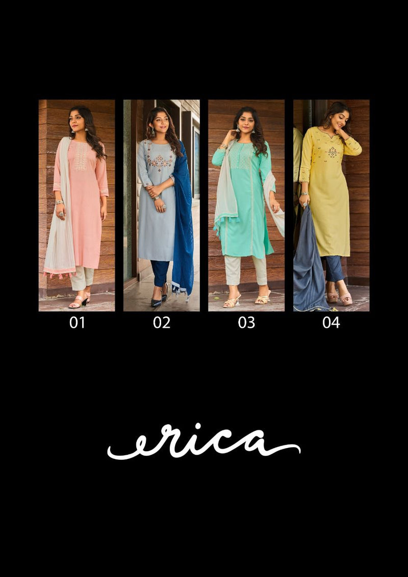 Global Local Erica Embroidered Rayon Casual Wear Kurti