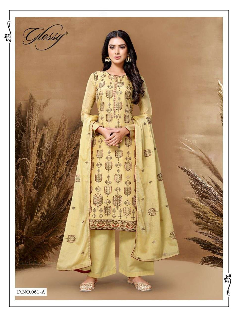 Glossy D no 61 Silk Designer Wear Salwar Kameez