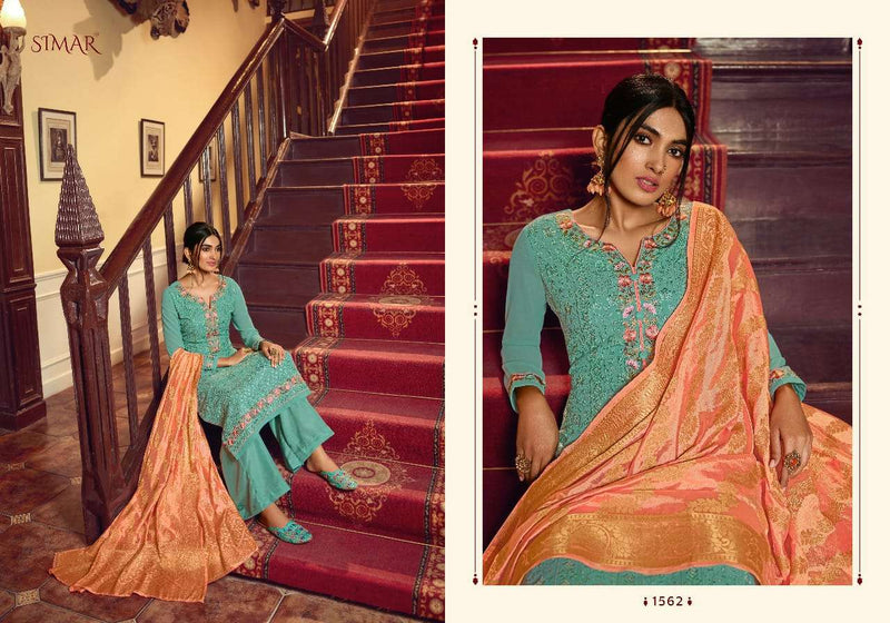 Glossy Presents Falaknama Georgette Embroidery Work Exclusive Pakistani Style Salwar Kameez