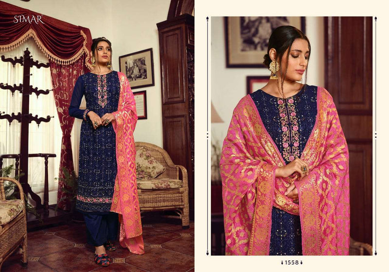 Glossy Presents Falaknama Georgette Embroidery Work Exclusive Pakistani Style Salwar Kameez