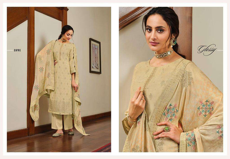 Glossy Rivera Viscose Dola Jacquard Casual Wear Salwar Suit