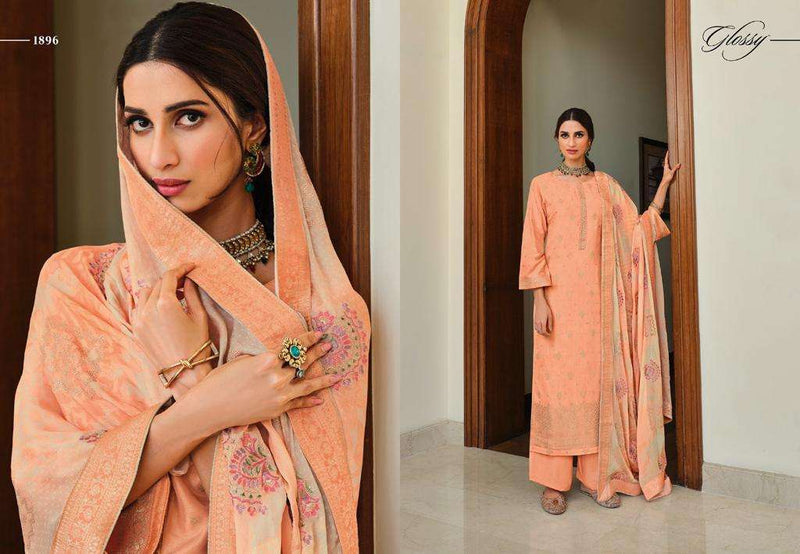 Glossy Rivera Viscose Dola Jacquard Casual Wear Salwar Suit