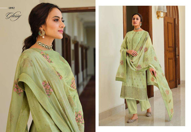 Glossy Rivera Viscose Dola Jacquard Casual Wear Salwar Suit