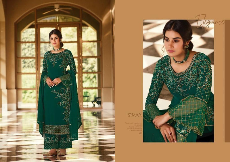 Glossy Zaina Georgette Embroidery With Swarovski Work Salwar Suit