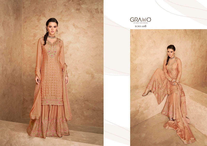 Gramo Navabi Vol 3 Real Georgette Heavy Embroidery Work Salwar Suit