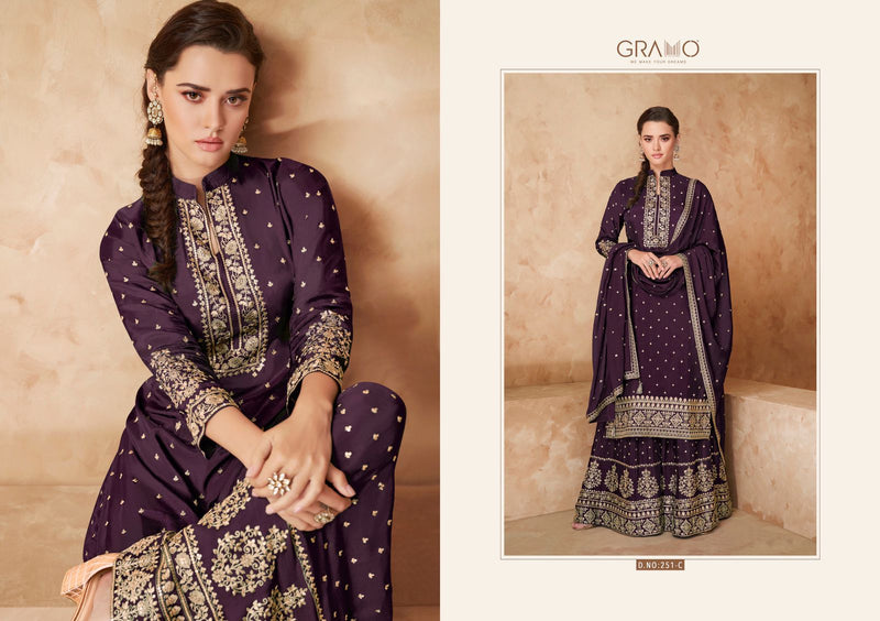 Gramo Special Vol 1 Faux Georgette With Stith Sharara Inner