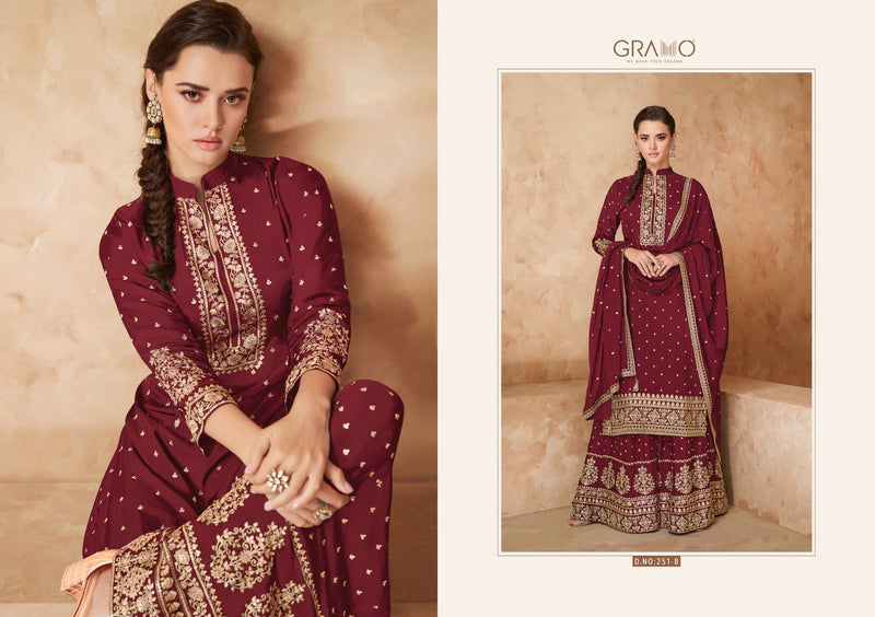Gramo Special Vol 1 Faux Georgette With Stith Sharara Inner