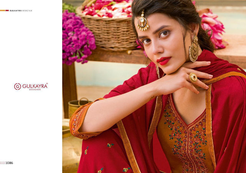 Gulkayra Designer Mannat Jam Silk Heavy Embroidery Diamond Work Salwar Suits