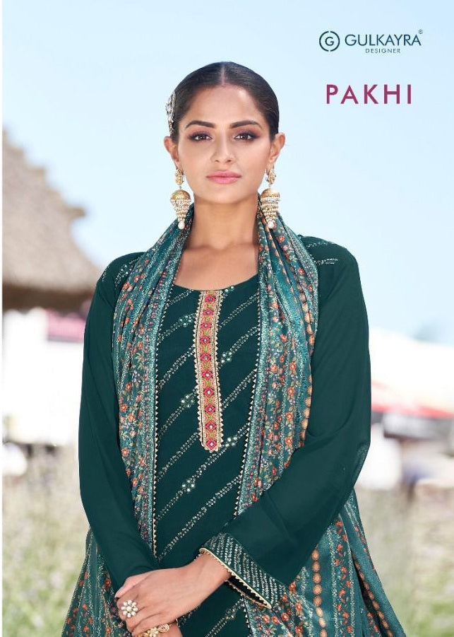 Gulkayra Designer Pakhi Real Georette Embroidery Work  Salwar Suit