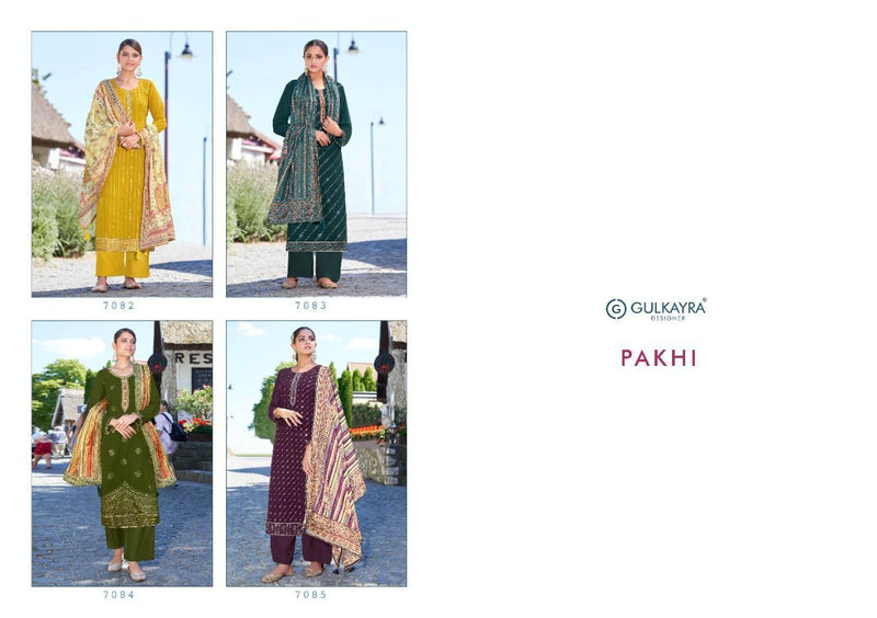 Gulkayra Designer Pakhi Real Georgette Embroidery Work With Digital Print