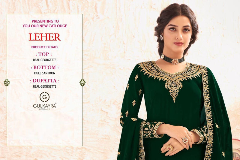 Gulkayra Leher Real Georgette Stylish Partywear Salwar Suit