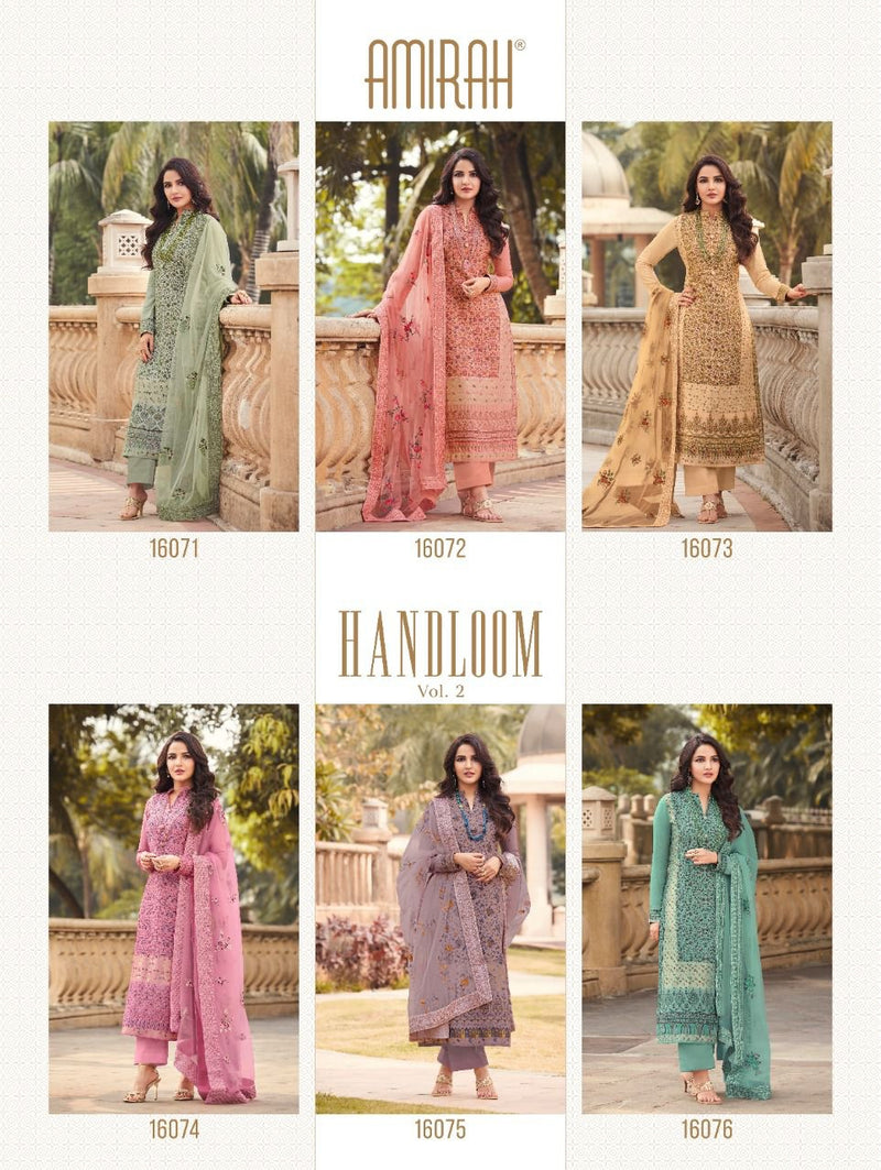 Amirah Handaloom Vol 2 Viscose With Heavy Embroidery Work Stylish Designer Fancy Salwar Kameez
